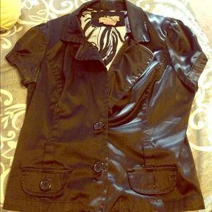 Black crop blazer. Cute and dressy