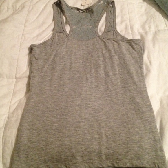 Grey lace racer back tank brand new with tags - Picture 2 of 3