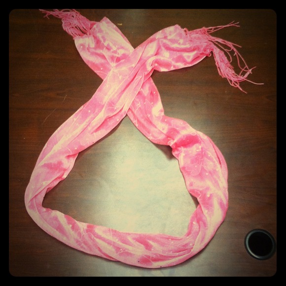 Crystal bright pink scarf
