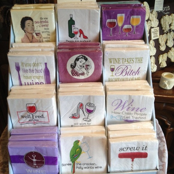 Wine napkins! So cute