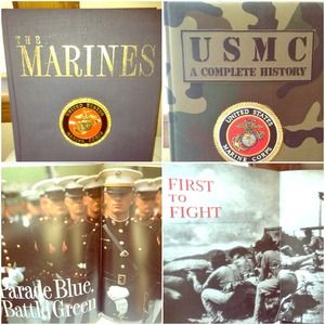 2 USMC hardcover with fabric color 11x18 books