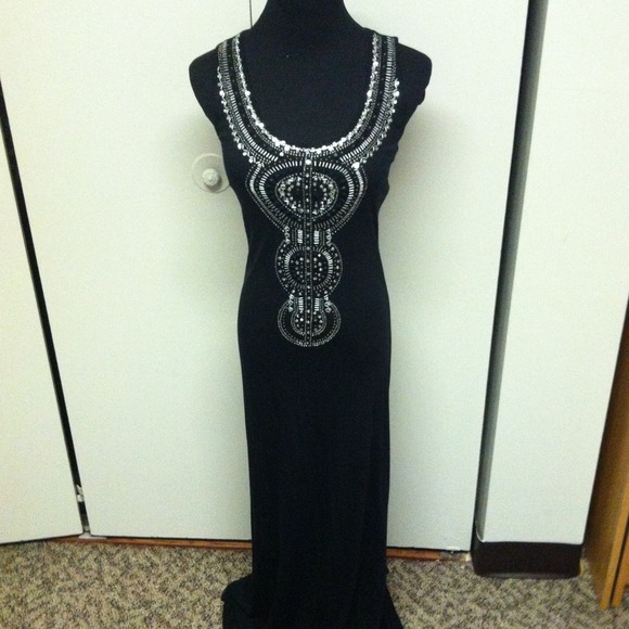 Inc long black dress
