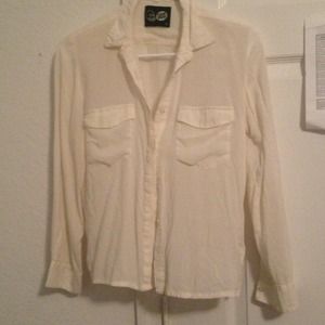SOLD Cheap Monday button up off white blouse