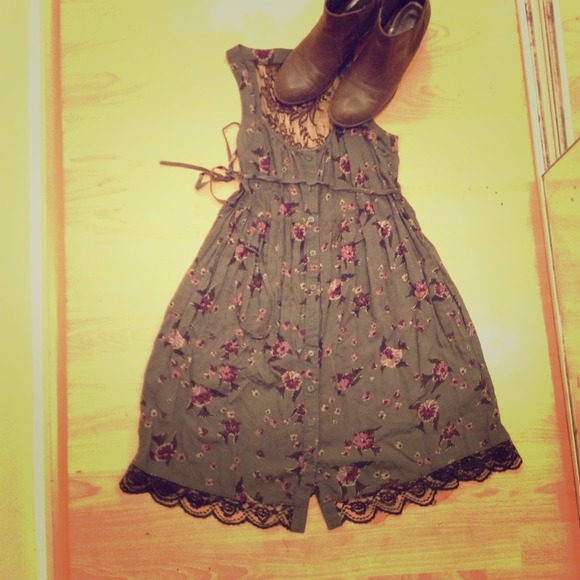 Floral button down dress