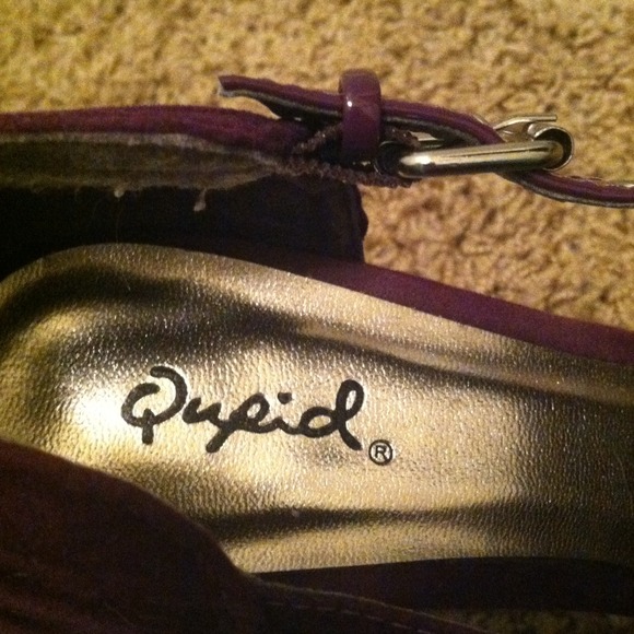 Purple Peep Toe Heels - Picture 4 of 4