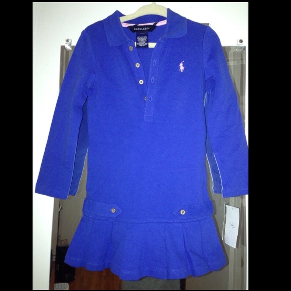 Ralph Lauren Cornflower Blue Toddler Dress 2T
