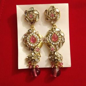 Pink hanging earrings !!