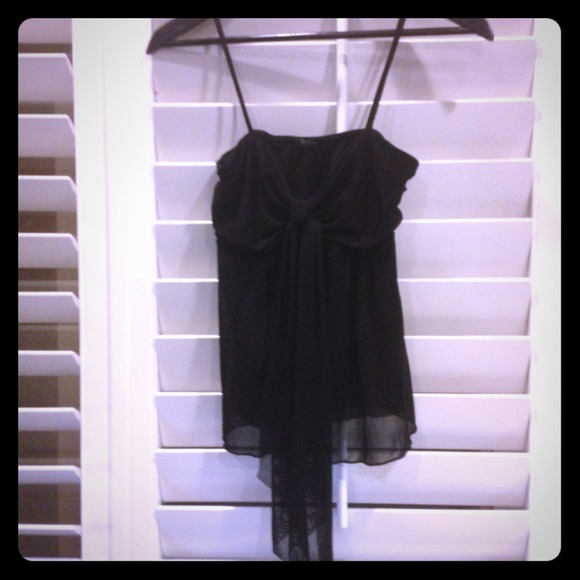 Black dressy skinny strap top