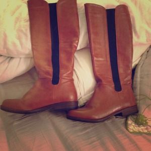 Tall cognac/black boot! Size 7 1/2