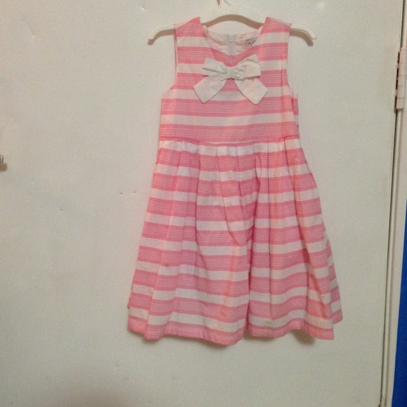 Stripped pink and white toddler dress