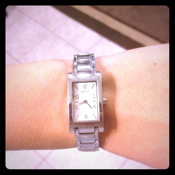 Silver DKNY watch