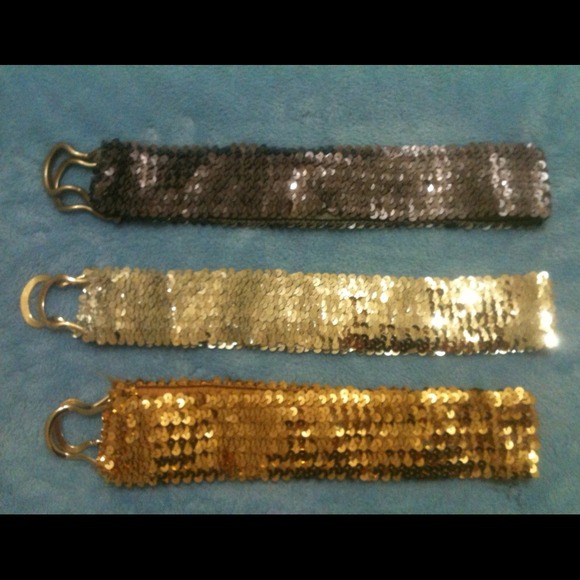🎀3 sequined belts bundle🎀