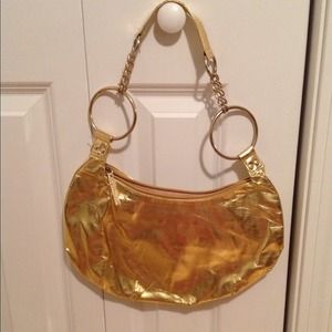 Gold shiny purse