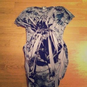 black, gray & off white dress