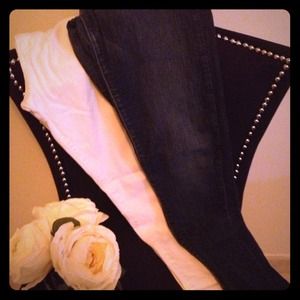 Blue & White Paige Jeans (sold separately)