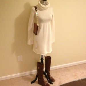 Cute Winter White Sweater Dress