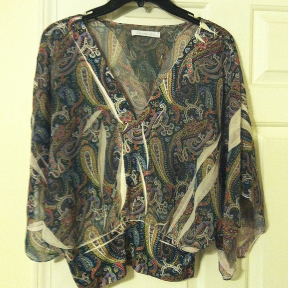 Charlotte Russe sheer short sleeve top