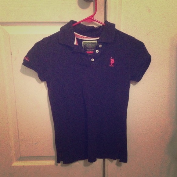 Navy blue polo shirt