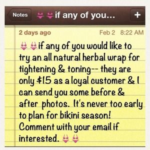 All natural herbal body wrap