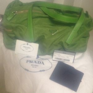 This is an lime green Prada bag