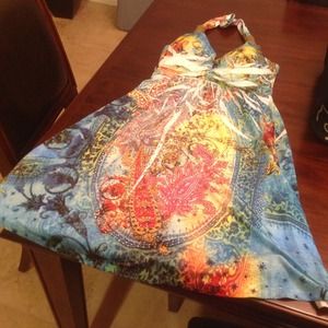 💥REDUCED$10💥A halter sparkly dress