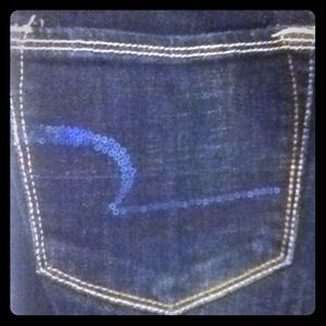American eagle jeans with sequins on pockets!