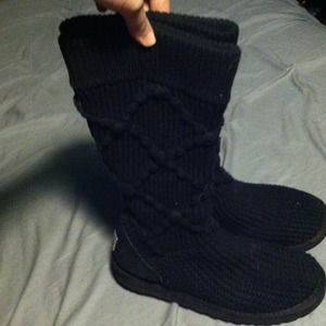 Argyle black knitted UGGs