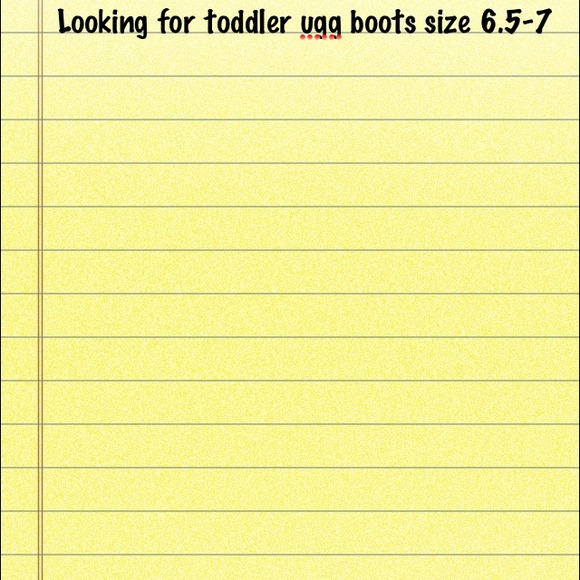 Looking for toddler uggs