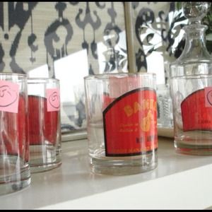 {Homegoods} Vintage, Gold Rimmed Cocktail Glasses