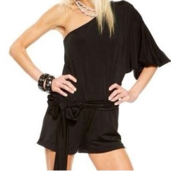 bebe Dresses & Skirts - Reduced! Bebe One Shoulder Romper & Guess Dress
