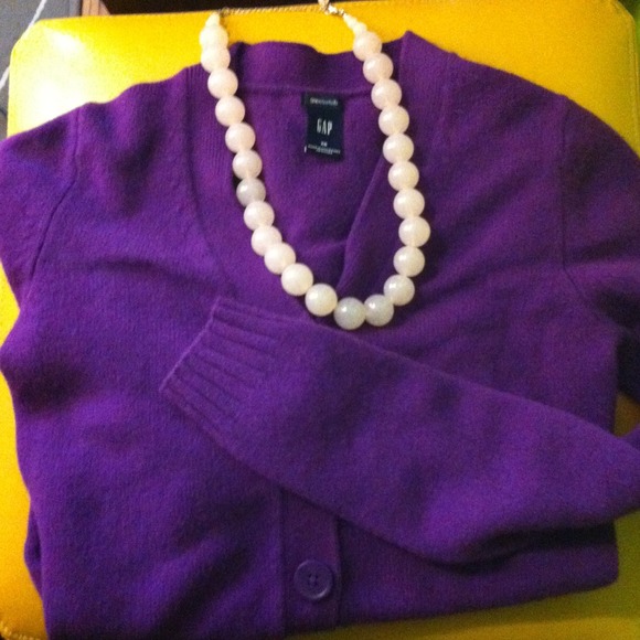 Purple  long sleeve cardigan sweater
