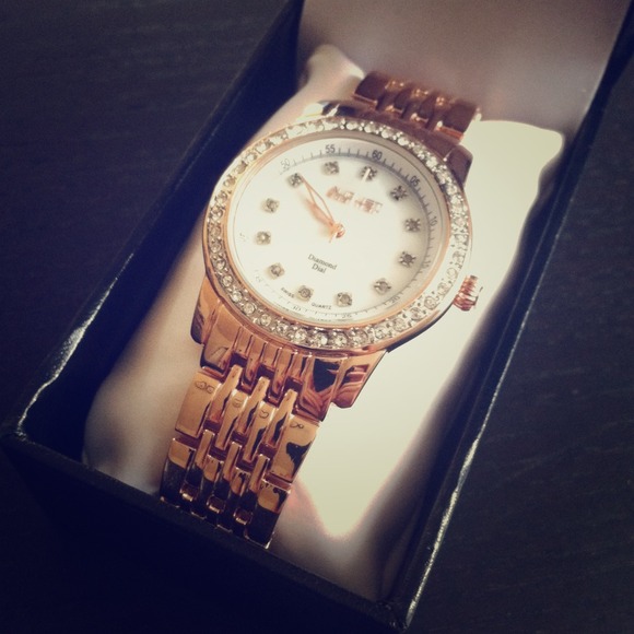 **SOLD**August Steiner Rose Gold Watch w Diamonds