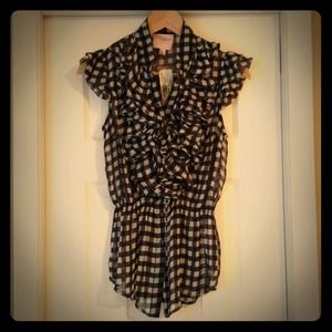 ❤RESERVED for shana14❤R&J Couture sheer ruffle top
