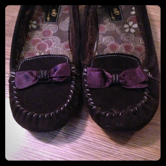 Chocolate brown moccasins