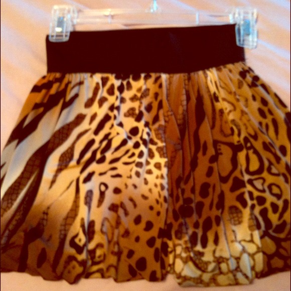 Animal Print Miniskirt