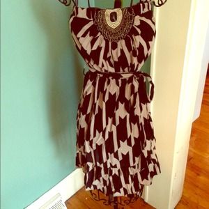 Halter top semi chevron summer dress