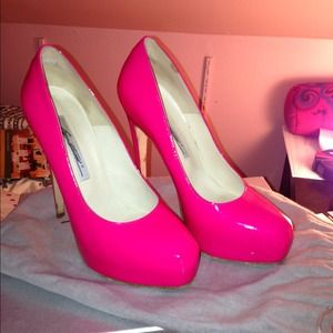 SALE Pink Brian Atwood Patent Leather Maniac Pumps
