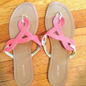 Coral and gold old navy sandals