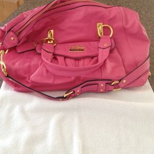 Coach inspired shoulder bag in pink