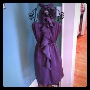 Around the neck jeweled dress