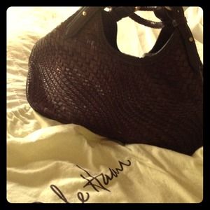 Cole Haan woven leather handbag