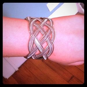 Silver wire cuff