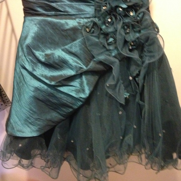 Teal dress - Picture 3 of 4