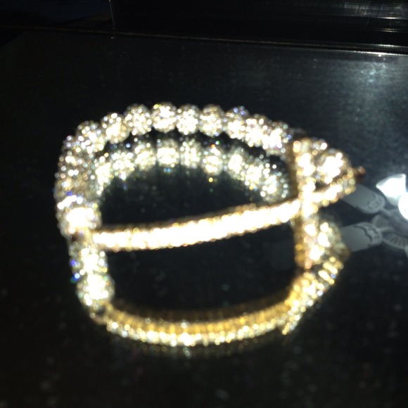 Gold bling Cross Bracelet