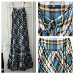 GAP maxi plaid dress