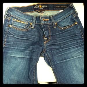 Size 00/24 Rhinestoned LUCKY Brand jeans