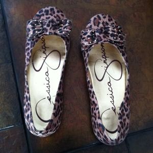 Jessica Simpson Ballet Cheetah Flats