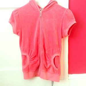 Pink Juicy Couture Puff Sleeve Terry Hoodie