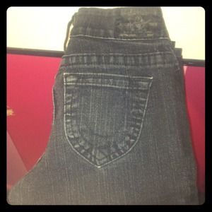 Black True Religion jeans.