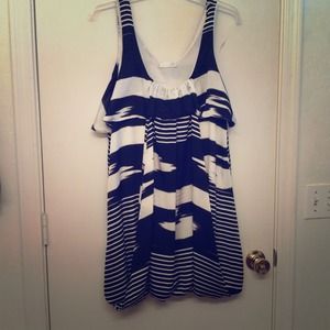 Black and white tank top dress